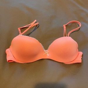Victoria's Secret Push Up Bra - 32A - Coral